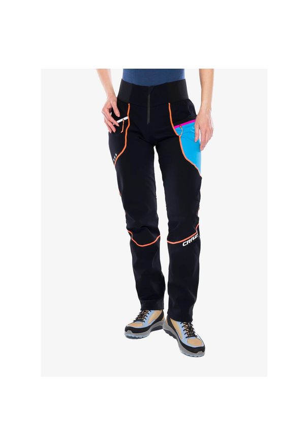 CRAZY - Spodnie softshell damskie Crazy Pant Ionic. Kolor: czarny. Materiał: softshell. Sezon: zima. Sport: narciarstwo