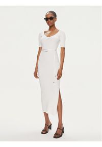 Hugo Sukienka dzianinowa Simbly 50514287 Biały Slim Fit. Kolor: biały. Materiał: wiskoza #1