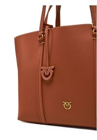 Pinko - PINKO Torebka Carrie Shopper Big PE 25 PLTT 102832 A1LF Brązowy. Kolor: brązowy. Materiał: skórzane #4