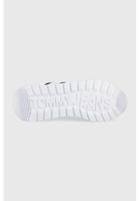 Tommy Jeans buty kolor biały. Nosek buta: okrągły. Zapięcie: sznurówki. Kolor: biały. Materiał: guma