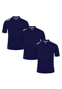 LEGEA - 3 Koszulki piłkarskie AJACCIO niebieskie. Kolor: niebieski. Długość rękawa: krótki rękaw. Długość: krótkie. Wzór: haft. Sport: piłka nożna #1