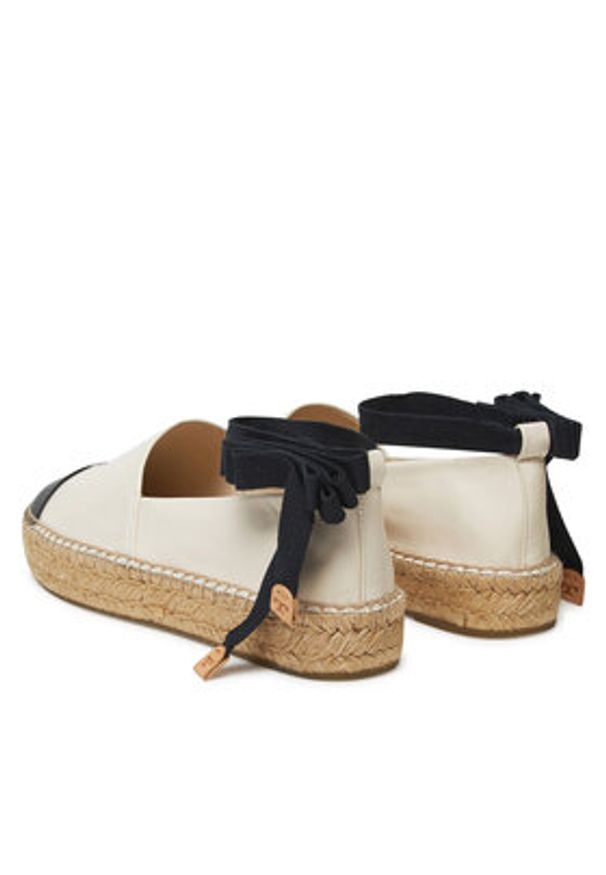Tory Burch Espadryle 164724 Beżowy. Kolor: beżowy. Materiał: skóra