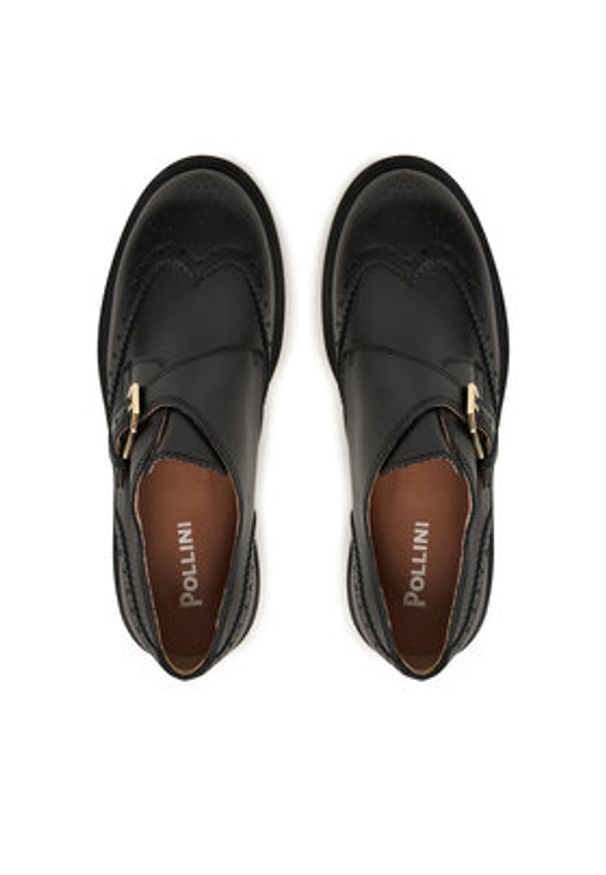 Pollini Oxfordy SA10263G0NTC0000 Czarny. Kolor: czarny. Materiał: skóra
