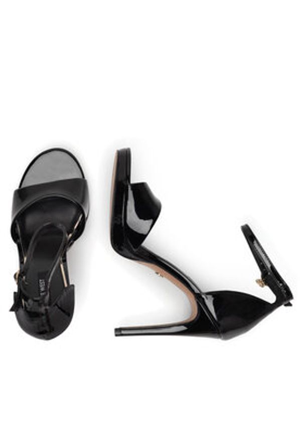 Nine West Sandały 123AL1560 Czarny. Kolor: czarny. Materiał: materiał