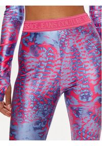 Versace Jeans Couture Legginsy 76HAC101 Niebieski Skinny Fit. Kolor: niebieski. Materiał: syntetyk