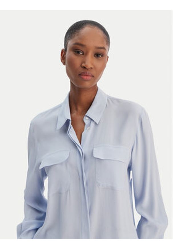 Marella Koszula Febe 2613111051 Błękitny Regular Fit. Kolor: niebieski. Materiał: acetat