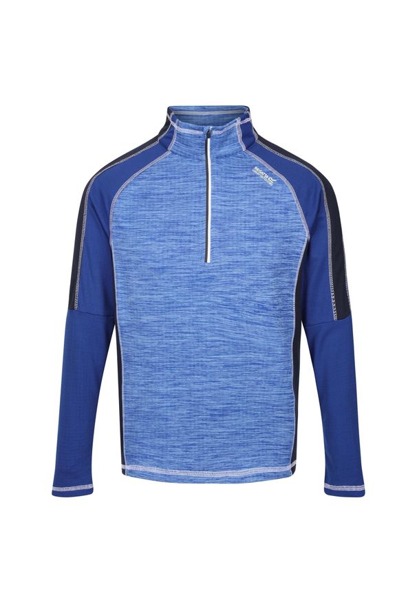 Regatta - Polar turystyczny męski Hepley lekki. Kolor: niebieski. Materiał: polar. Sport: turystyka piesza