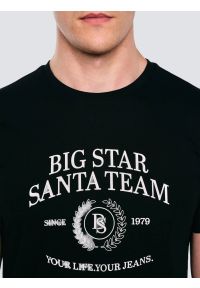 Big-Star - Koszulka męska z nadrukiem czarna Marr 906. Okazja: na co dzień. Kolor: czarny. Materiał: dzianina, bawełna, jeans. Wzór: nadruk. Styl: wizytowy, casual, klasyczny #3