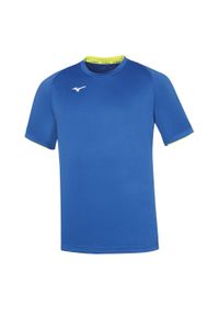 Koszulka dla dzieci Mizuno Core. Kolor: niebieski, żółty, wielokolorowy. Sport: fitness, joga i pilates
