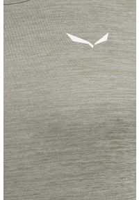 Salewa longsleeve sportowy Puez Melange kolor szary melanżowy. Kolor: zielony. Materiał: materiał. Długość rękawa: długi rękaw. Wzór: melanż. Styl: sportowy #2