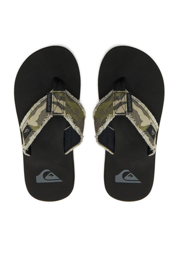 Quiksilver Japonki AQYL100047 Zielony. Kolor: zielony. Materiał: materiał