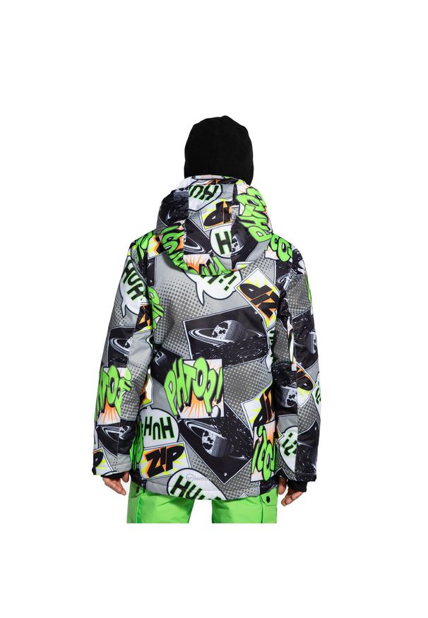 Kurtka narciarska dziecięca snowboard Lemon Explore ZL4. Typ kołnierza: kaptur. Kolor: wielokolorowy. Materiał: poliester. Sezon: zima. Sport: narciarstwo, snowboard
