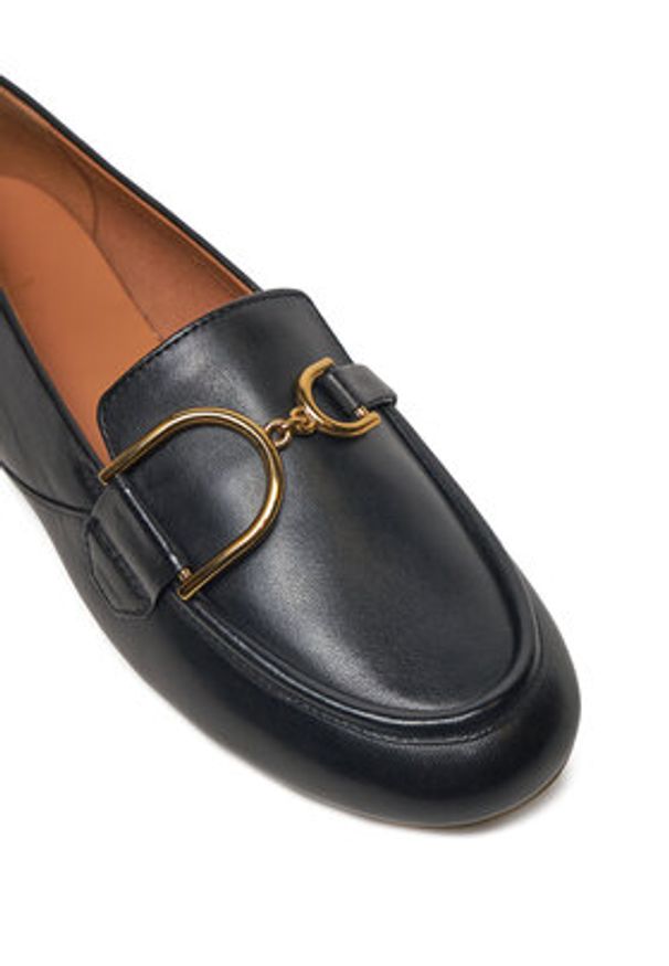 Geox Loafersy D Palmaria D45MUJ 000TU C9997 Czarny. Kolor: czarny. Materiał: zamsz, skóra