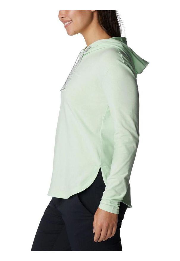 columbia - Bluza damska Columbia Sun Trek z kapturem. Typ kołnierza: kaptur. Kolor: zielony. Sezon: lato. Sport: kolarstwo