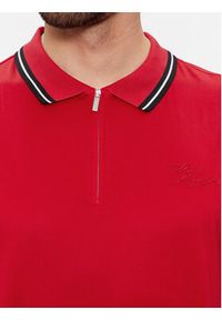 Karl Lagerfeld - KARL LAGERFELD Polo 745080 541200 Czerwony Regular Fit. Typ kołnierza: polo. Kolor: czerwony. Materiał: bawełna #2