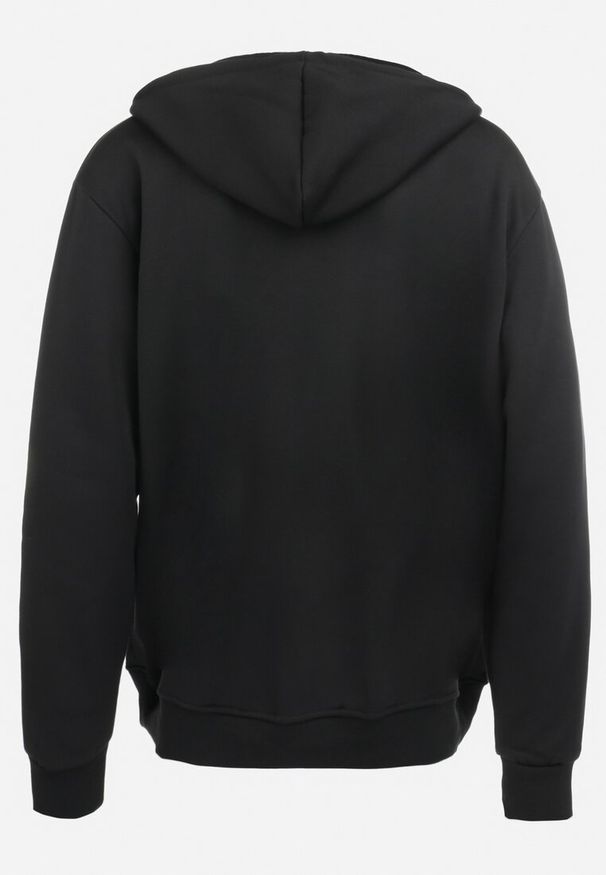 Born2be - Czarna Bluza z Kapturem Kassica. Okazja: na co dzień. Typ kołnierza: kaptur. Kolekcja: plus size. Kolor: czarny. Materiał: polar, dzianina. Długość rękawa: długi rękaw. Długość: długie. Styl: klasyczny, casual