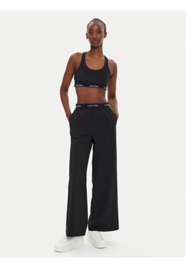 Calvin Klein Performance Spodnie dresowe 00GWF4P606 Czarny Wide Leg. Kolor: czarny. Materiał: syntetyk
