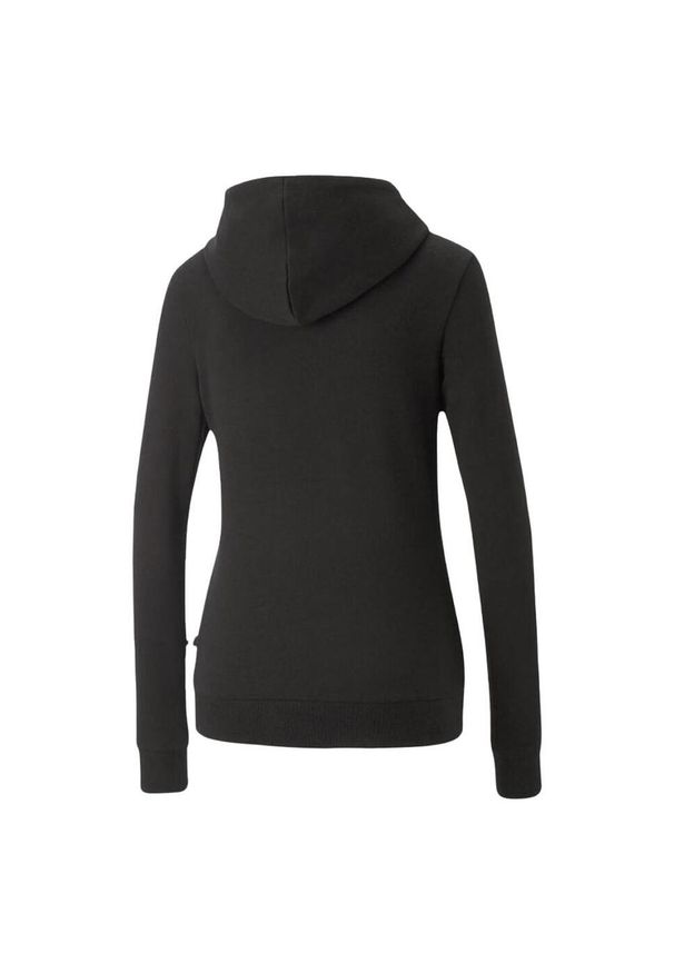 Puma - Damska Bluza Z Kapturem Z Haftem Essential. Typ kołnierza: kaptur. Kolor: czarny. Wzór: haft