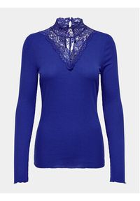 only - ONLY Bluzka Luxi 15310698 Niebieski Regular Fit. Kolor: niebieski. Materiał: syntetyk