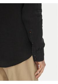 BOSS Koszula 50537381 Czarny Regular Fit. Kolor: czarny. Materiał: len