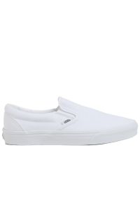 Buty Vans Classic Slip-On VN000EYEW001 - białe. Okazja: na co dzień. Zapięcie: bez zapięcia. Kolor: biały. Materiał: materiał, guma. Szerokość cholewki: normalna. Model: Vans Classic #1