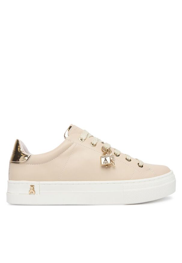 Patrizia Pepe Sneakersy PPJ900.22 Beżowy. Kolor: beżowy. Materiał: skóra