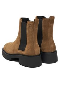 Calvin Klein Jeans Sztyblety Chunky YW0YW02071 Beżowy. Kolor: beżowy. Materiał: skóra, zamsz #5