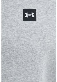 Under Armour bluza męska kolor szary z kapturem gładka 1357111-424. Okazja: na co dzień. Typ kołnierza: kaptur. Kolor: szary. Materiał: dzianina. Wzór: gładki. Styl: casual #2