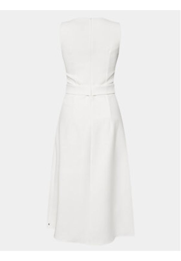 Nissa Sukienka koktajlowa RC14788 Biały Slim Fit. Kolor: biały. Materiał: syntetyk. Styl: wizytowy