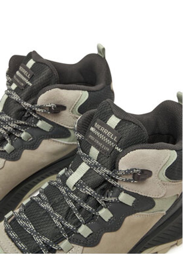 Merrell Trekkingi Speed Strike 2 Leather Mid Waterproof J038387 Beżowy. Kolor: beżowy. Materiał: zamsz, skóra. Sport: turystyka piesza