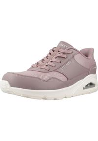 skechers - Kapcie SKECHERS UNO Rose. Kolor: różowy. Materiał: syntetyk, tkanina