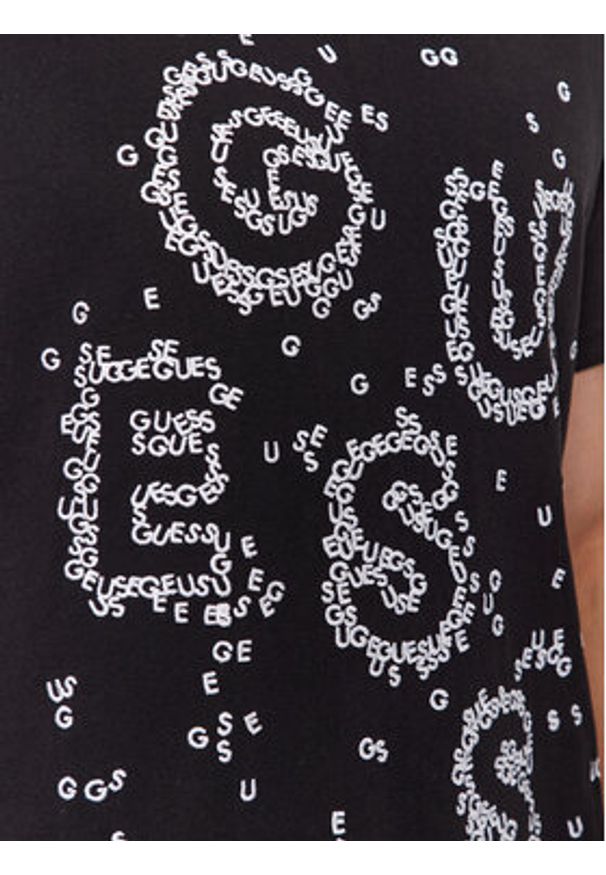 Guess T-Shirt M3BI42 K8FQ4 Czarny Regular Fit. Kolor: czarny. Materiał: bawełna