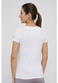 EA7 Emporio Armani - T-shirt. Okazja: na co dzień. Kolor: biały. Materiał: dzianina. Styl: casual