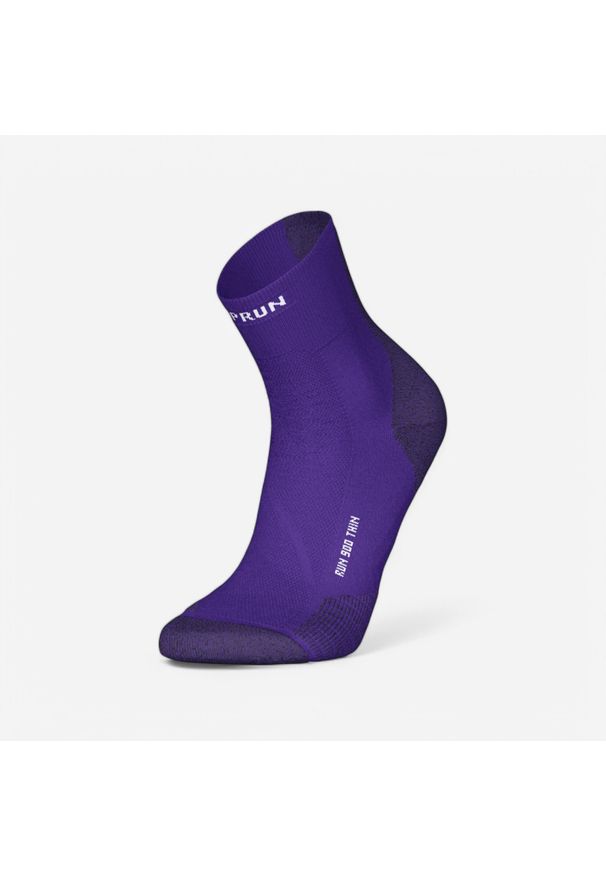 KIPRUN - Skarpetki do biegania Kiprun Run 900 średnie grube. Kolor: fioletowy. Materiał: poliamid, elastan. Sport: bieganie