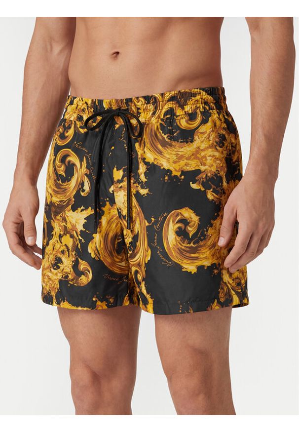 Versace Jeans Szorty sportowe 80GAD11D Czarny Regular Fit. Kolor: czarny. Materiał: syntetyk. Styl: sportowy