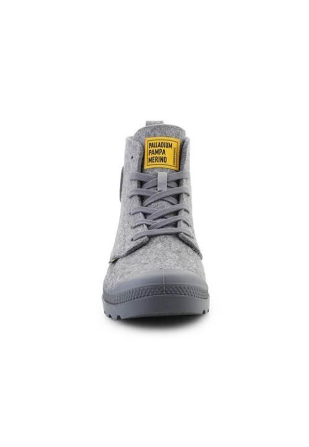 Buty do chodzenia unisex Palladium Pampa Hi Merino Grey. Kolor: szary. Materiał: wełna, tkanina. Szerokość cholewki: normalna. Sport: turystyka piesza