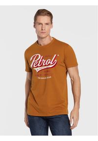 Petrol Industries T-Shirt M-3020-TSR602 Pomarańczowy Regular Fit. Kolor: pomarańczowy. Materiał: bawełna