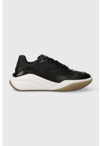 Calvin Klein sneakersy CLOUD WEDGE LACE UP kolor czarny HW0HW01647. Nosek buta: okrągły. Kolor: czarny. Materiał: guma #1