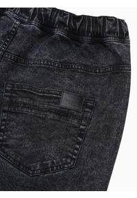 Ombre Clothing - Spodnie męskie jeansowe joggery - czarne V2 P1027 - XXL. Kolor: czarny. Materiał: jeans. Styl: klasyczny #6