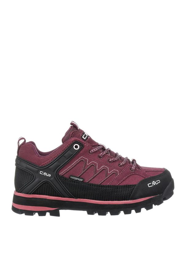 Damskie buty trekkingowe górskie ze skóry zamszowej VIBRAM CMP MOON LOW. Kolor: czerwony, wielokolorowy, czarny. Materiał: zamsz, skóra. Styl: sportowy