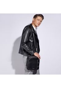 Wittchen - Męska listonoszka z kieszenią z ekoskóry duża. Kolor: czarny. Materiał: nylon. Wzór: haft, gładki. Styl: casual, elegancki, sportowy #5