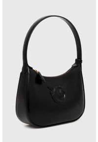 Pinko torebka skórzana kolor czarny. Kolor: czarny. Materiał: skórzane. Rodzaj torebki: na ramię #2
