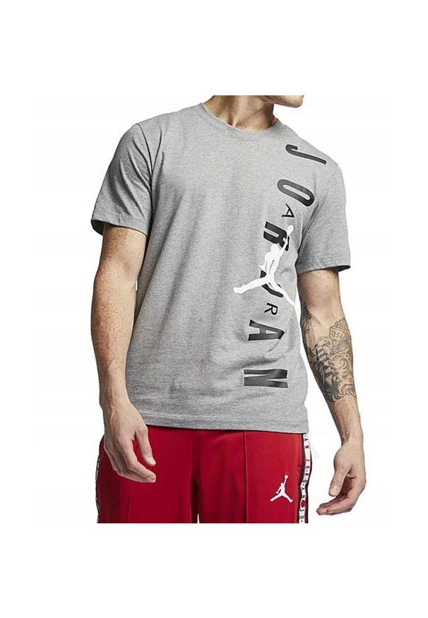 Koszulka Męska Nike Jordan Vertical. Kolor: szary