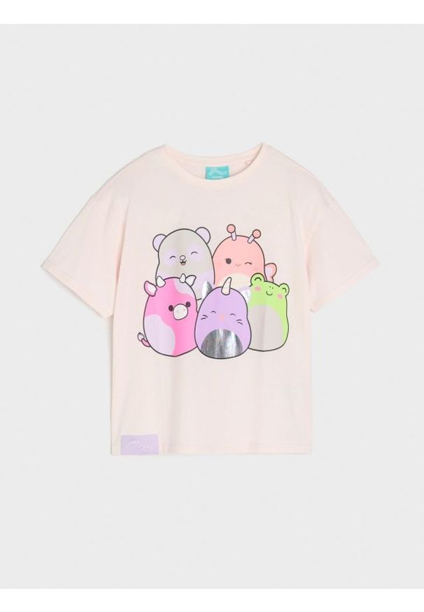 Sinsay - Koszulka Squishmallows - różowy. Kolor: różowy