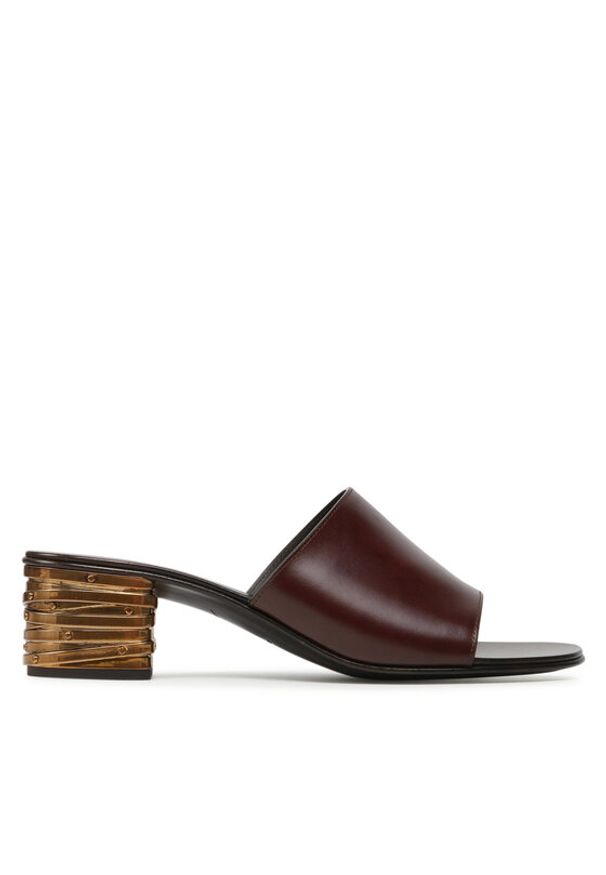 Giuseppe Zanotti Klapki E200050 001 Brązowy. Kolor: brązowy. Materiał: skóra