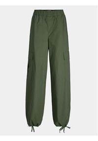 JJXX Spodnie materiałowe Yoko 12224655 Zielony Cargo Fit. Kolor: zielony. Materiał: bawełna