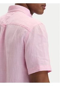 TOMMY HILFIGER - Tommy Hilfiger Koszula MW0MW41531 Różowy jasny Regular Fit. Kolor: różowy. Materiał: len #3