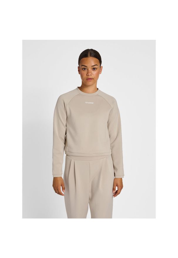 Damska krótka bluza Hummel MT Kalu. Kolor: szary. Materiał: materiał. Długość rękawa: raglanowy rękaw. Długość: krótkie. Sport: fitness