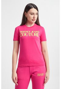 Versace Jeans Couture - T-shirt damski VERSACE JEANS COUTURE. Materiał: bawełna. Wzór: nadruk #2