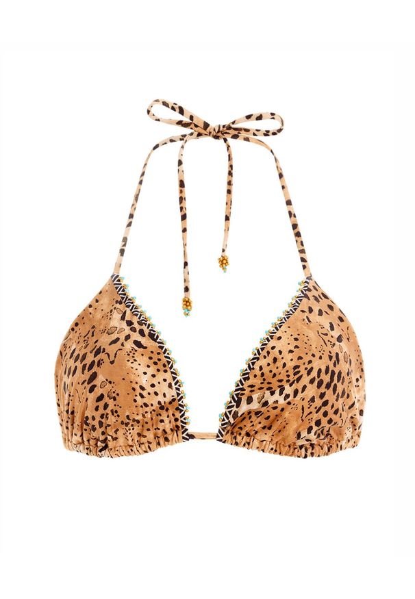 AGUA BENDITA - Top od bikini Lolita Jambo. Kolor: brązowy. Wzór: motyw zwierzęcy, nadruk